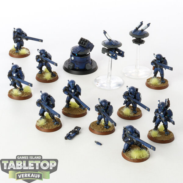 Tau Empire - 10 x Fire Warriors Strike Team - bemalt