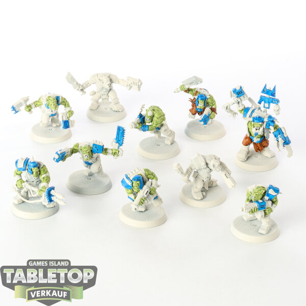 Orks - 10 x Boyz - teilweise bemalt