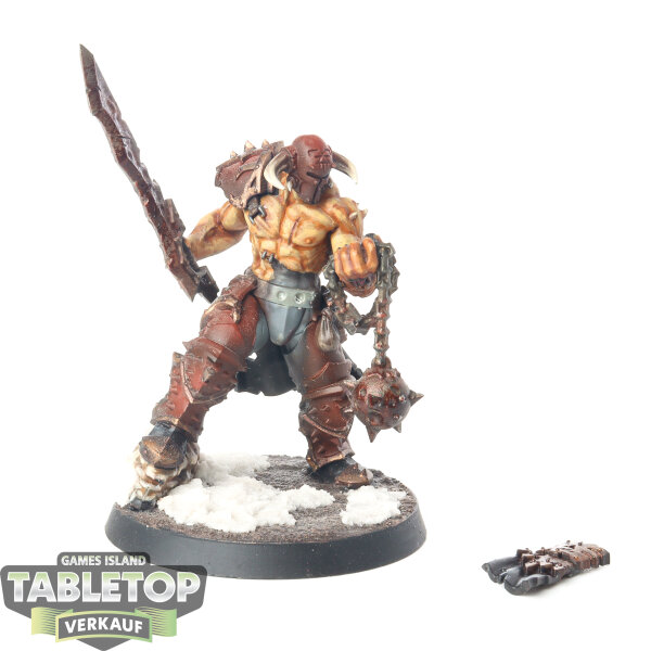 Blades of Khorne - Slaughterpriest with Hackblade and Wrath-hammer - bemalt