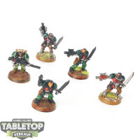 Space Marines - 5x Scouts Klassisch - bemalt