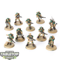 Astra Militarum - 10 x Cadian Shock Troops - bemalt