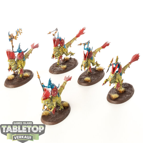 Seraphon - 5 Raptadon Hunters - bemalt