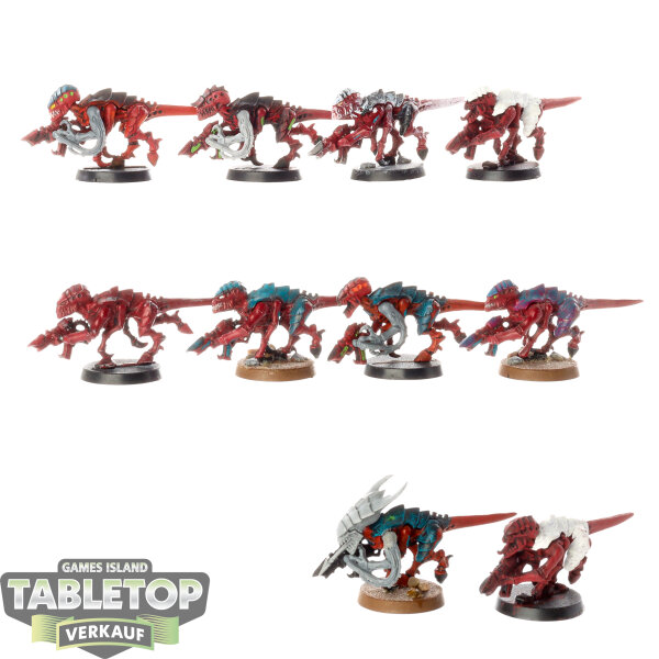 Tyraniden - 10 Termagants, klassisch - teilweise bemalt