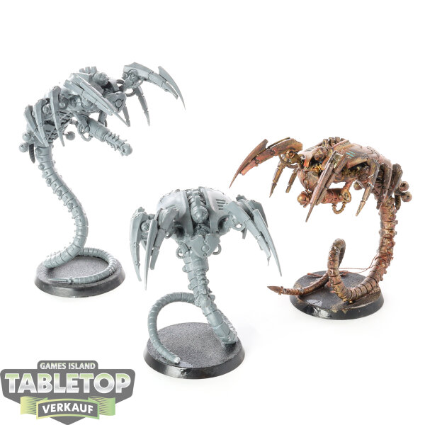 Necrons - 3 x Canoptek Wraiths - teilweise bemalt