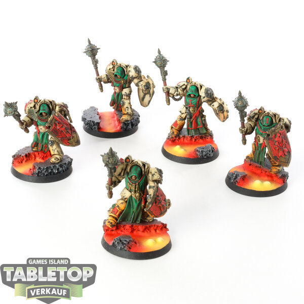 Dark Angels - 5 x Deathwing Knights klassisch - bemalt