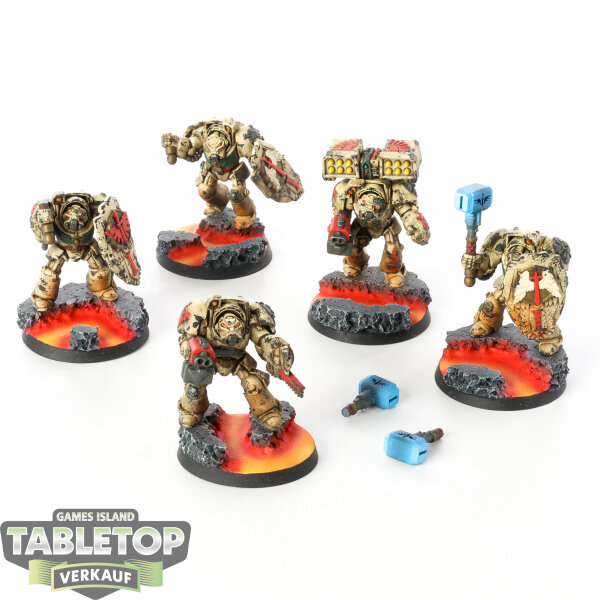 Dark Angels - 5 x Deathwing Terminator Squad - bemalt