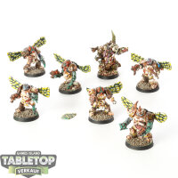 Death Guard - 7 x Plague Marines klassisch - bemalt