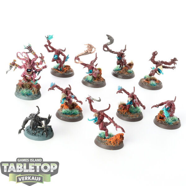 Disciples of Tzeentch - 10 Pink Horrors of Tzeentch - teilweise bemalt