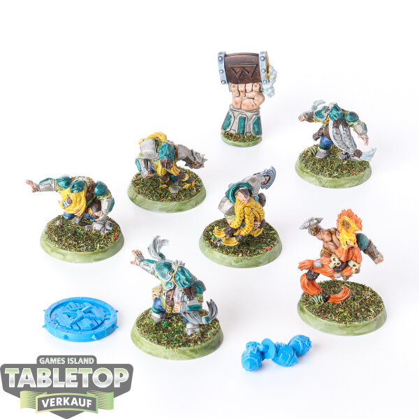 Blood Bowl - 6x Dwarf Team: The Dwarf Giants - bemalt