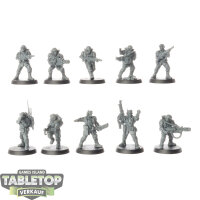 Astra Militarum - 10 x Cadian Shock Troops - teilweise...