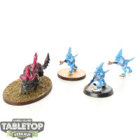 Lizardmen - Salamander Hunting Pack - teilweise bemalt