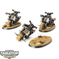 Chaos Space Marines - 3x Chaos Bikers - bemalt