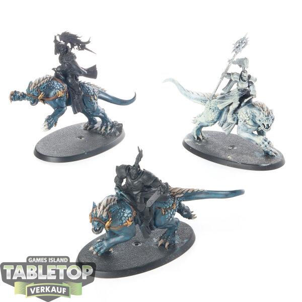 Stormcast Eternals - 3x Evocators on Celestial Dracolines - teilweise bemalt