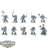 Space Wolves - 10 x Grey Hunters - teilweise bemalt