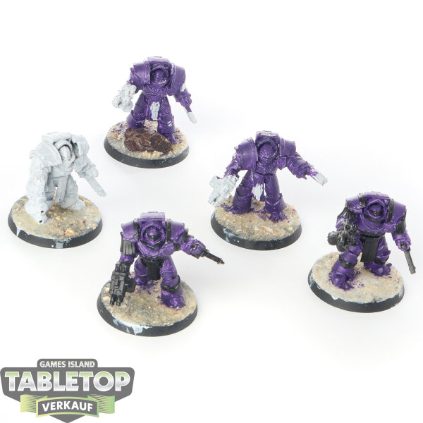 Horus Heresy - 5x Legion Cataphractii Terminator Squad - teilweise bemalt