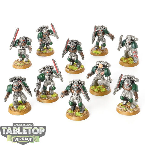 Dark Angels - 10  x Tactical Squad klassisch - bemalt