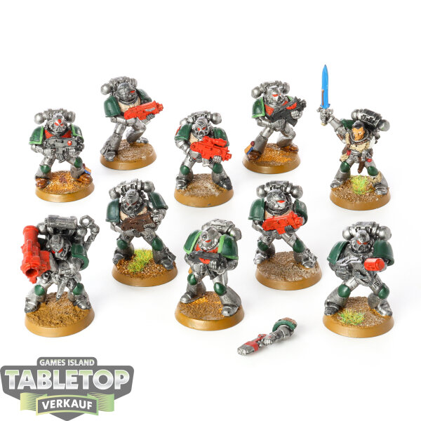 Dark Angels - 10  x Tactical Squad klassisch - bemalt