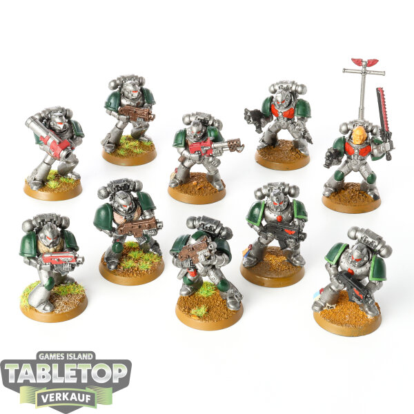 Dark Angels - 10  x Tactical Squad klassisch - bemalt