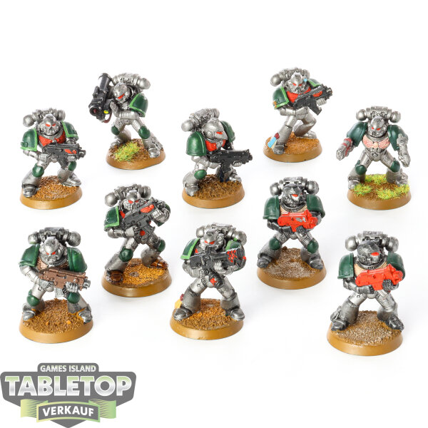 Dark Angels - 10  x Tactical Squad klassisch - bemalt