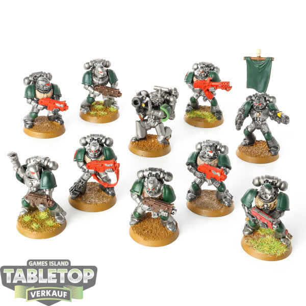 Dark Angels - 10  x Tactical Squad klassisch - bemalt
