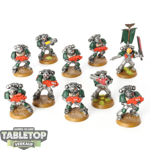 Dark Angels - 10  x Tactical Squad klassisch - bemalt
