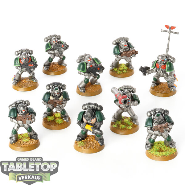 Dark Angels - 10  x Tactical Squad klassisch - bemalt