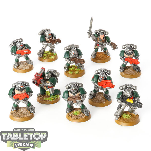 Dark Angels - 10  x Tactical Squad klassisch - bemalt