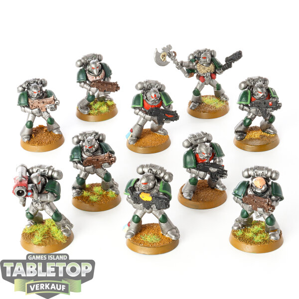 Dark Angels - 10  x Tactical Squad klassisch - bemalt