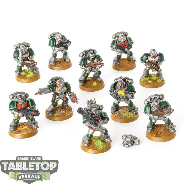 Dark Angels - 10  x Tactical Squad klassisch - bemalt
