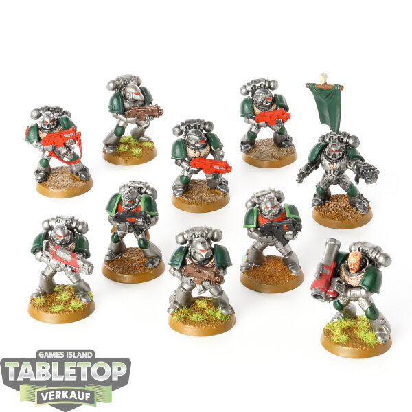 Dark Angels - 10  x Tactical Squad klassisch - bemalt