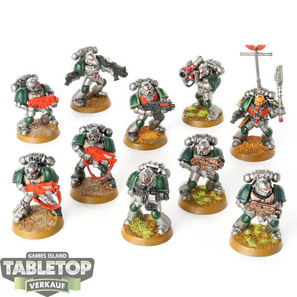 Dark Angels - 10  x Tactical Squad klassisch - bemalt