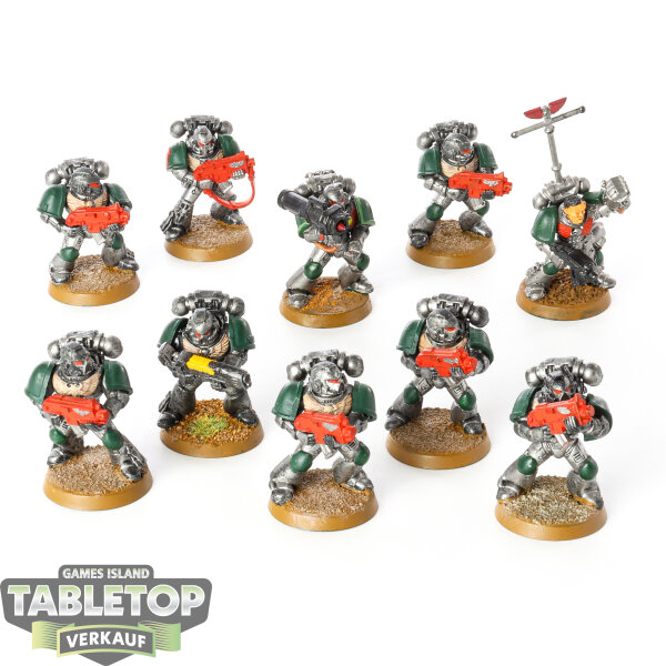 Dark Angels - 10  x Tactical Squad klassisch - bemalt