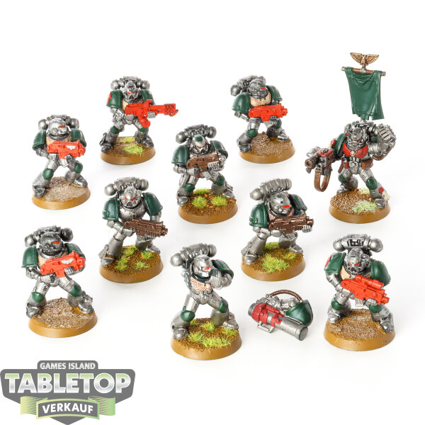 Dark Angels - 10  x Tactical Squad klassisch - bemalt