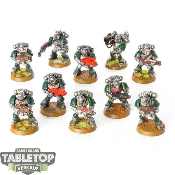 Dark Angels - 10  x Tactical Squad klassisch - bemalt