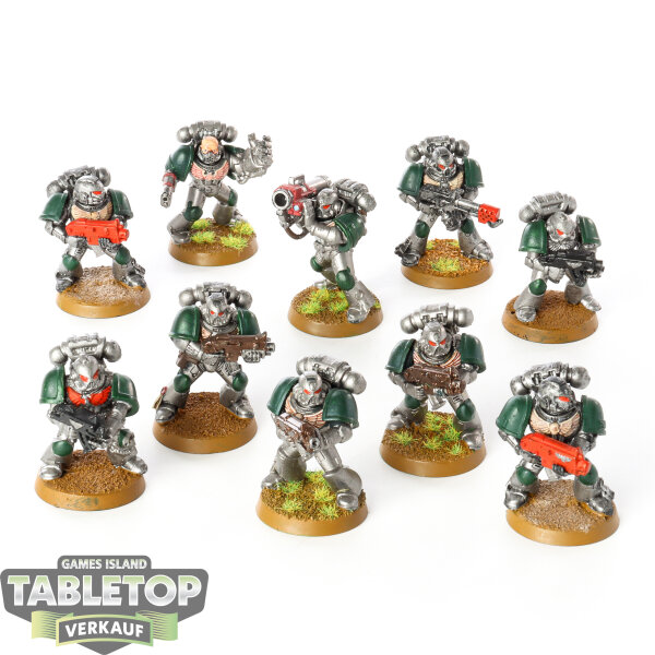 Dark Angels - 10  x Tactical Squad klassisch - bemalt