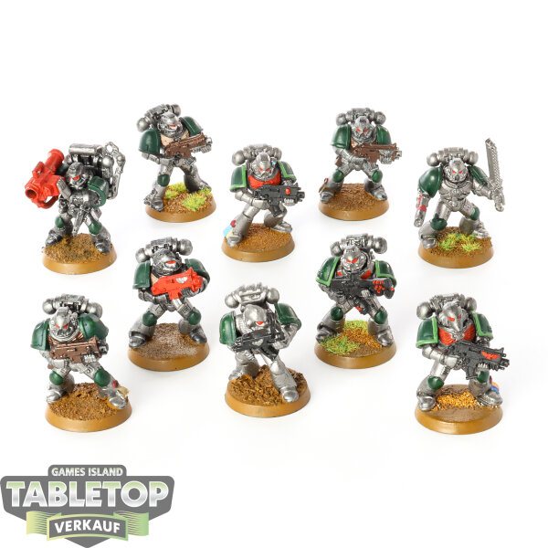 Dark Angels - 10  x Tactical Squad klassisch - bemalt