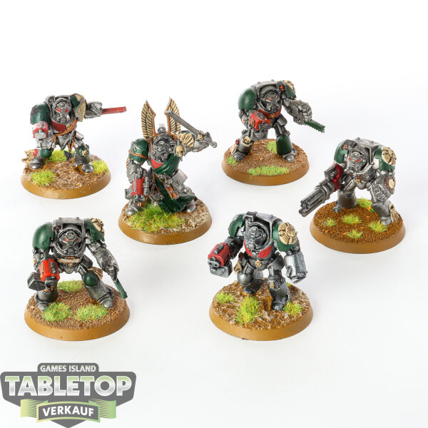 Dark Angels - 6 x Terminator Squad klassisch - bemalt