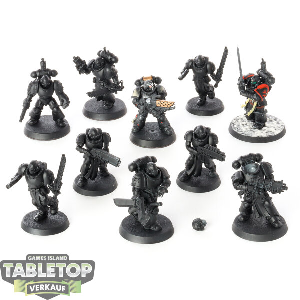 Black Templars - 10 x Primaris Crusader Squad - teilweise bemalt