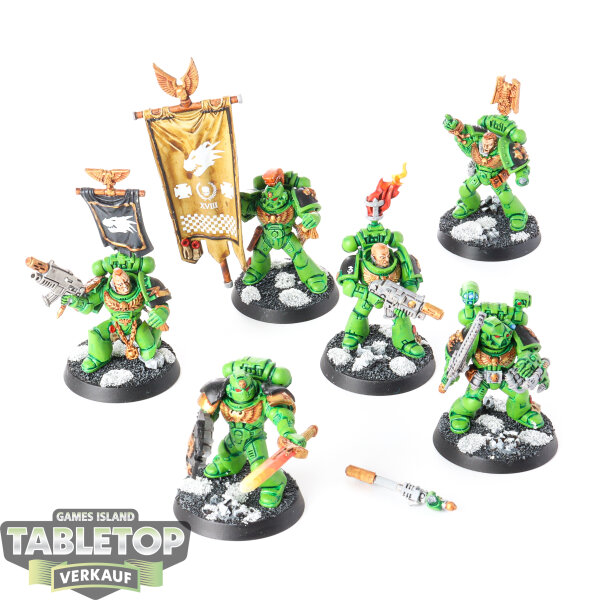 Salamanders - Space Marine Command Squad - bemalt