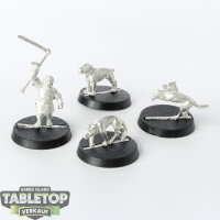 HdR Figuren - Gut - 4x Farmer Maggot & Hounds - unbemalt