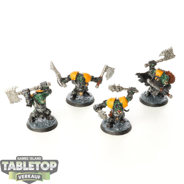 Orruk Warclans - 4x Ironskull’s Boyz - teilweise bemalt