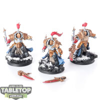 Adeptus Custodes - 3 x Allarus Custodians - bemalt