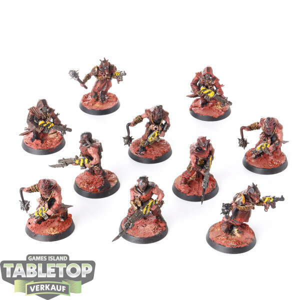 Chaos Space Marines - 10 x Chaos Cultists klassisch - bemalt