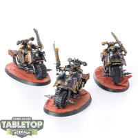 Chaos Space Marines - 3 x Chaos Bikers - bemalt