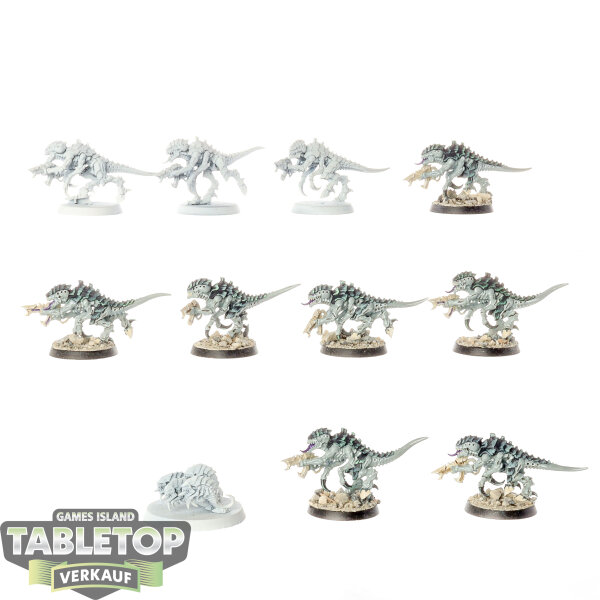 Tyraniden - 10x Termagants - teilweise bemalt