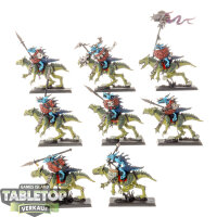 Lizardmen - 8x Saurus Knights klassisch - bemalt