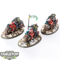 Space Marines - 3x Outriders - bemalt