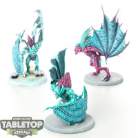 Soulblight Gravelords - 3x Vargheists - teilweise bemalt