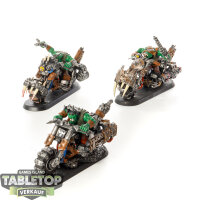 Orks - 3x Ork Warbiker Mob - bemalt