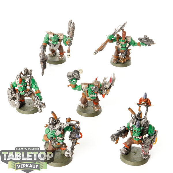 Orks - 6x Ork Nobz - bemalt